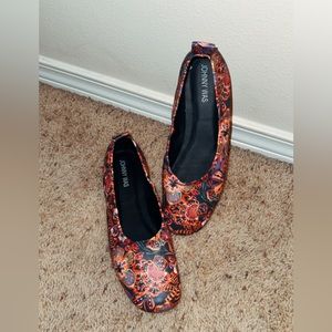 Johnny Was - Jade Ballet Flat - Multi (Red Floral) - 8M - 100% Learher